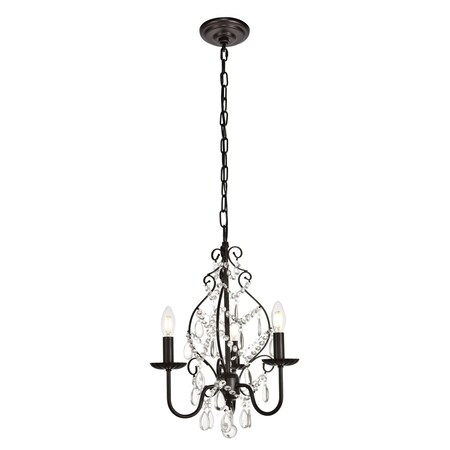 Elegant Lighting BLAISE Collection Pendant D15 H20 Lt:3 Oil rubbed bronze Finish LD5003D15ORB